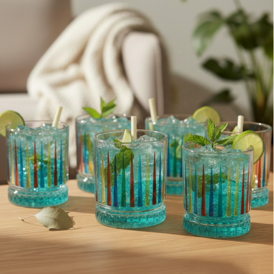 Glass Cups Set 6 Pcs